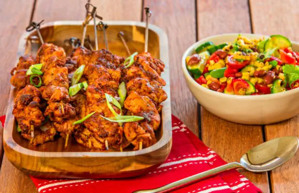 Yum Barbecued Chicken Skewers Recipe