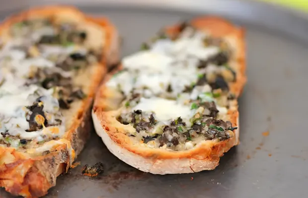 Crispy and Rustic Portuguese Olive Cheese Toast Recipe
