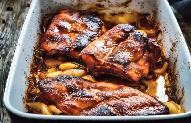 Portuguese Garlic-Wine Marinated Pork Ribs (Oven Baked)