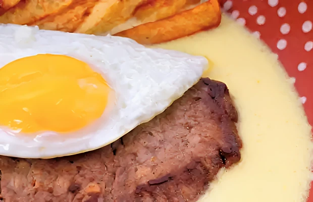 Steak with Fried Egg & Creamy Beer Mustard Sauce Recipe